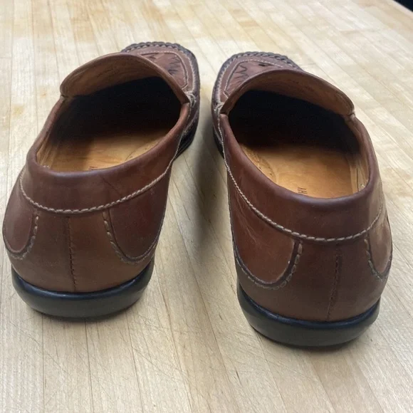 Mens Johnston Murphy Tidwell WVE Mahogany Brown Loafers  display picture 3